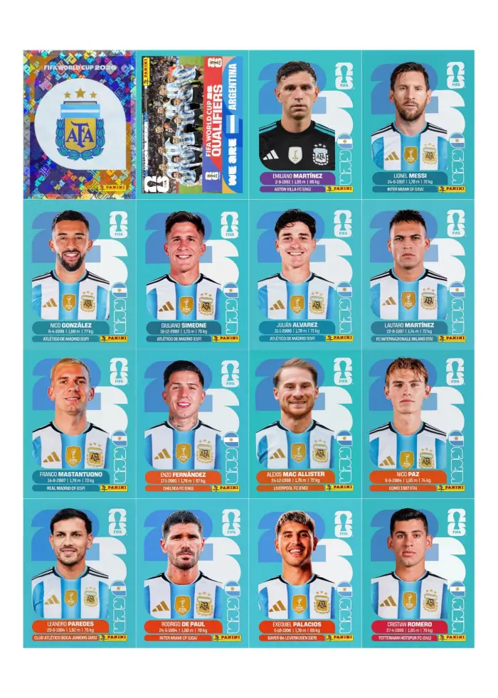 Figurinhas Argentina